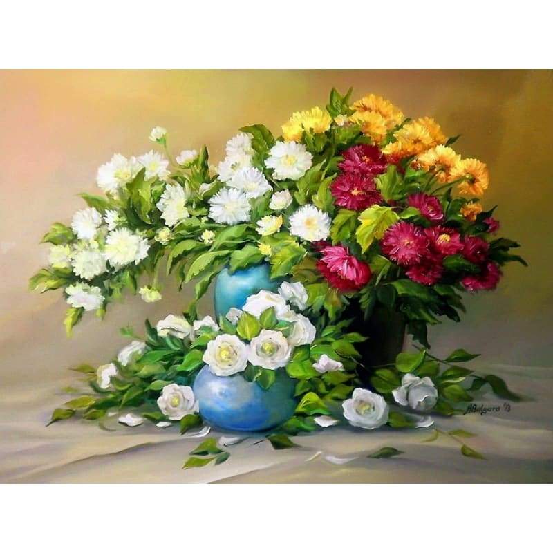 Flower Diy Paint By Numbers Kits PBN90052 - NEEDLEWORK KITS