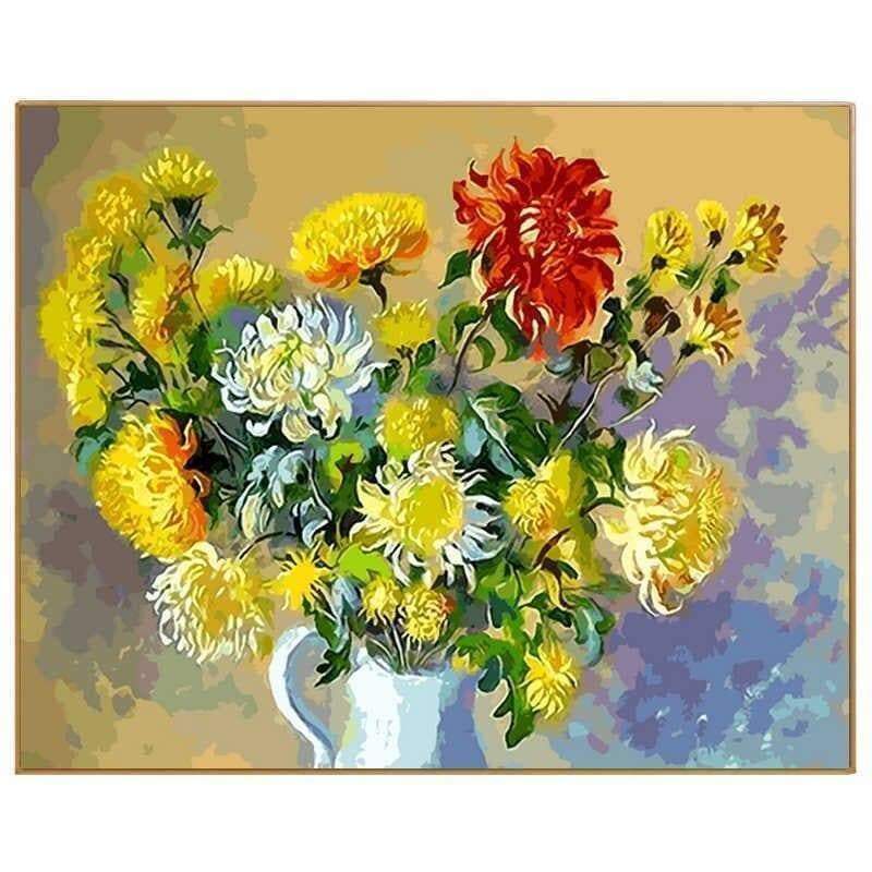 Flower Diy Paint By Numbers Kits PBN92838 - NEEDLEWORK KITS