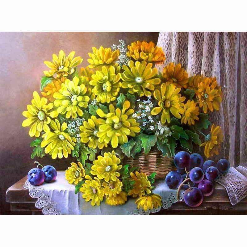 Flower Diy Paint By Numbers Kits PBN97450 - NEEDLEWORK KITS