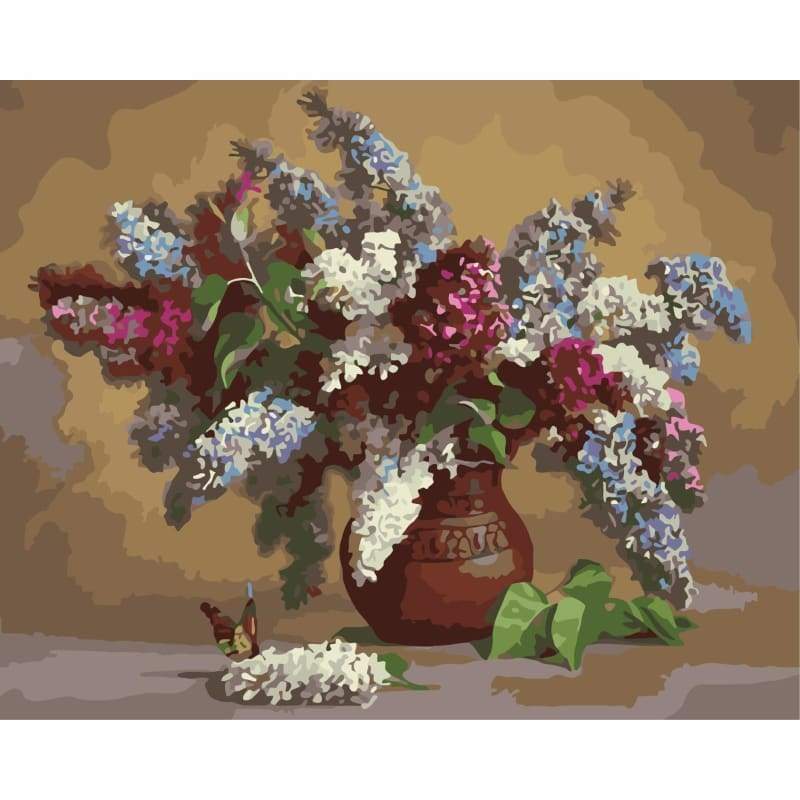 Flower Diy Paint By Numbers Kits WM-1217 - NEEDLEWORK KITS