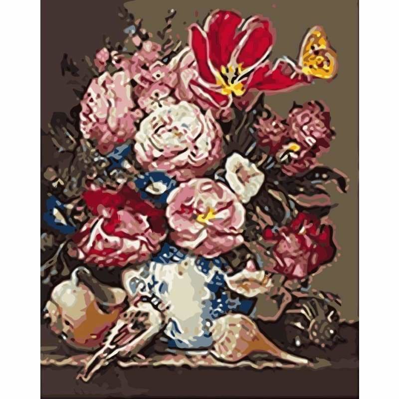 Flower Diy Paint By Numbers Kits WM-284 - NEEDLEWORK KITS