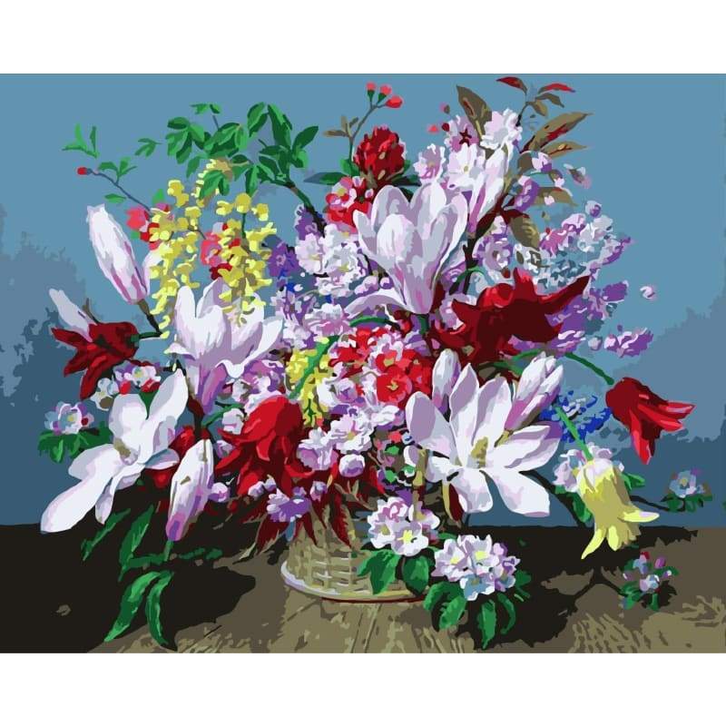 Flower Diy Paint By Numbers Kits WM-505 - NEEDLEWORK KITS