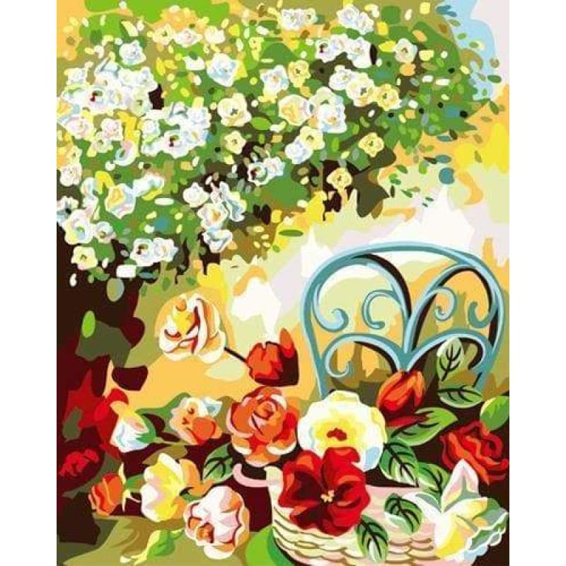 Flower Diy Paint By Numbers Kits ZXB563 - NEEDLEWORK KITS