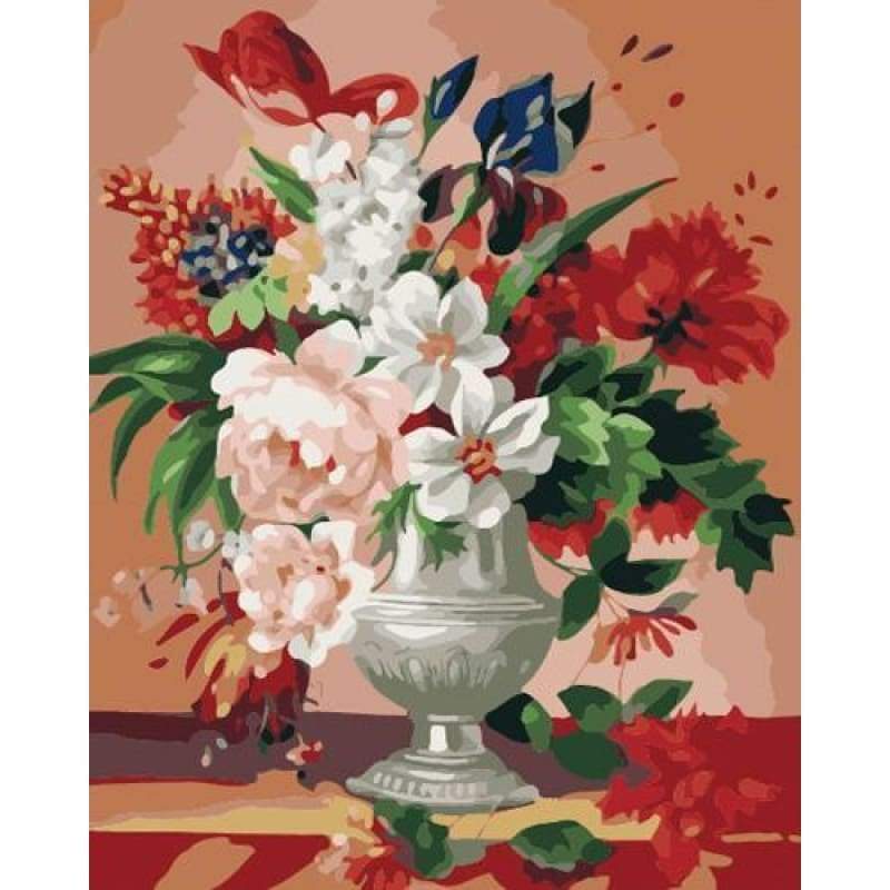 Flower Diy Paint By Numbers Kits ZXB618 - NEEDLEWORK KITS