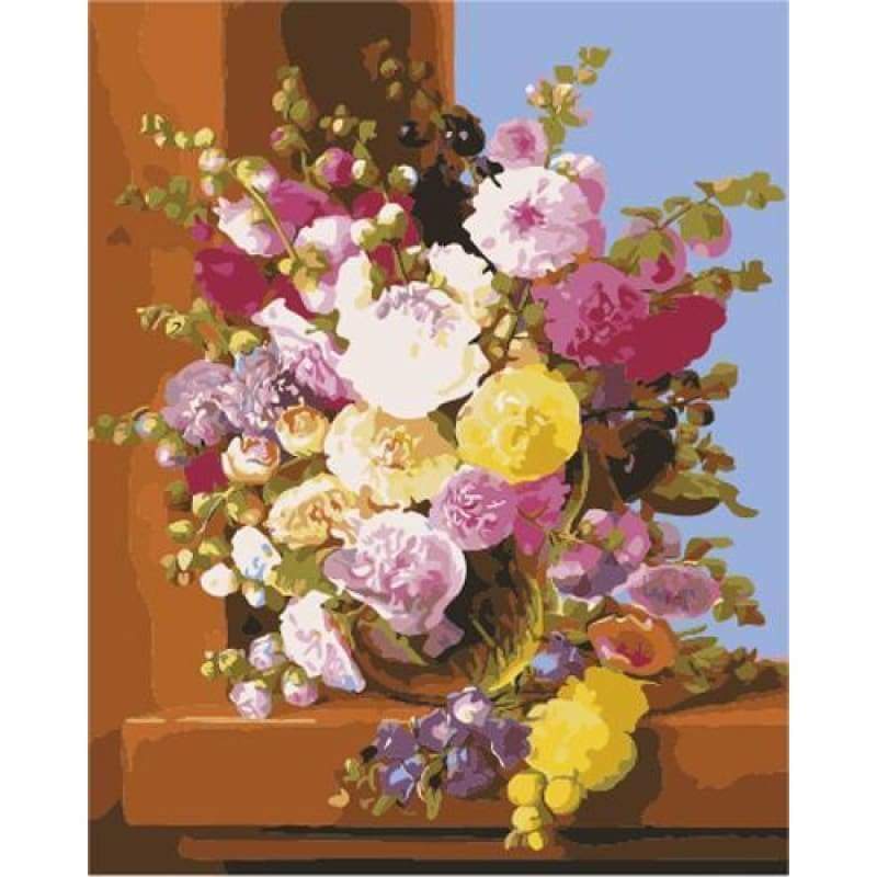 Flower Diy Paint By Numbers Kits ZXB974 - NEEDLEWORK KITS