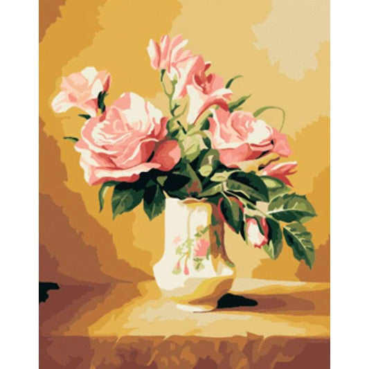 Flower Diy Paint By Numbers Kits ZXE157 - NEEDLEWORK KITS