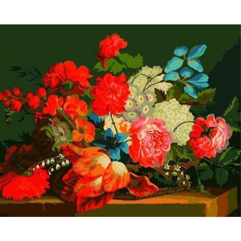 Flower Diy Paint By Numbers Kits ZXE536 - NEEDLEWORK KITS