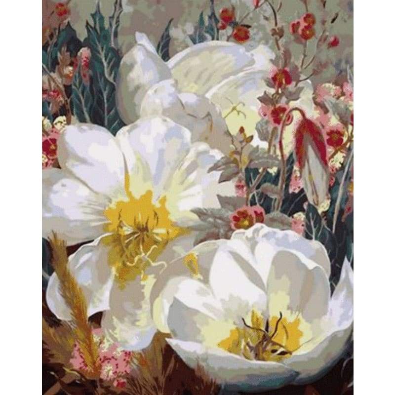 Flower Diy Paint By Numbers Kits ZXQ1059 - NEEDLEWORK KITS