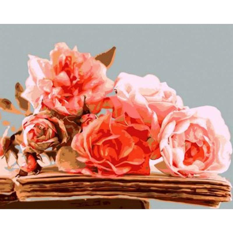 Flower Diy Paint By Numbers Kits ZXQ754 - NEEDLEWORK KITS