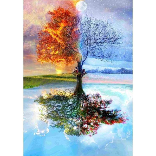 Four Seasons Tree Diy Paint By Numbers Kits WM-103 – Craft Painting
