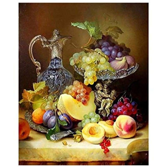 Fruits Wine Diy Paint By Numbers Kits PBN00166 - NEEDLEWORK KITS