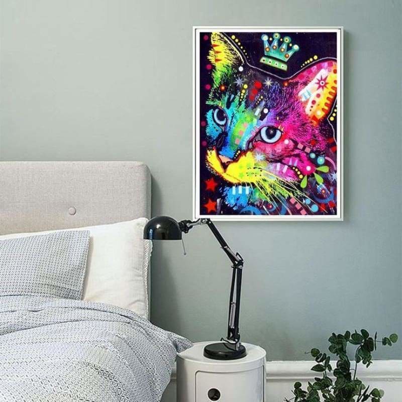 Full Drill - 5D Diamond Painting Kits Bedazzled Cat King - 3