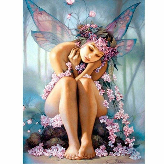 Full Drill - 5D Diamond Painting Kits Butterfly Flowers Elf 