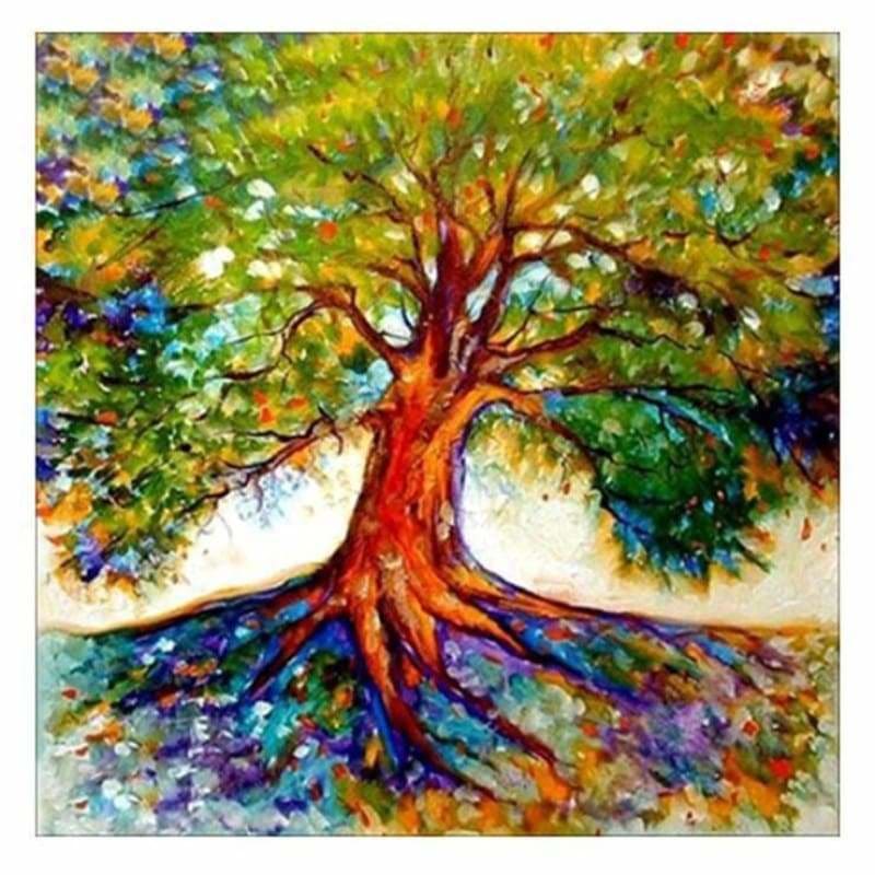 Full Drill - 5D Diamond Painting Kits Cartoon Colorful Tree