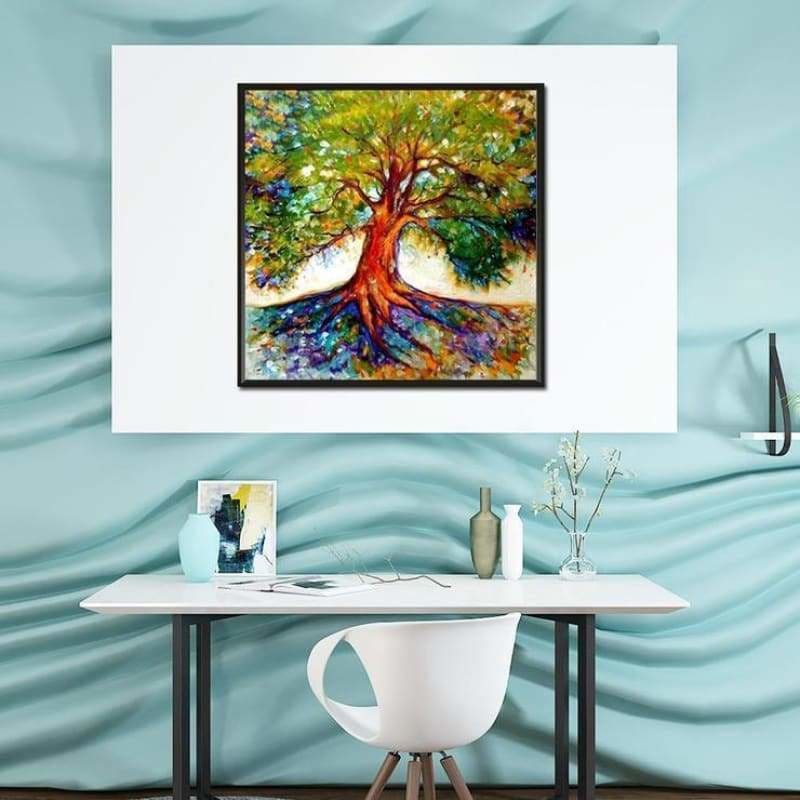 Full Drill - 5D Diamond Painting Kits Cartoon Colorful Tree