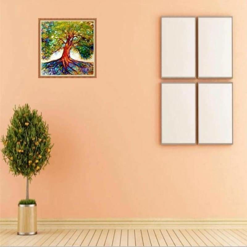 Full Drill - 5D Diamond Painting Kits Cartoon Colorful Tree