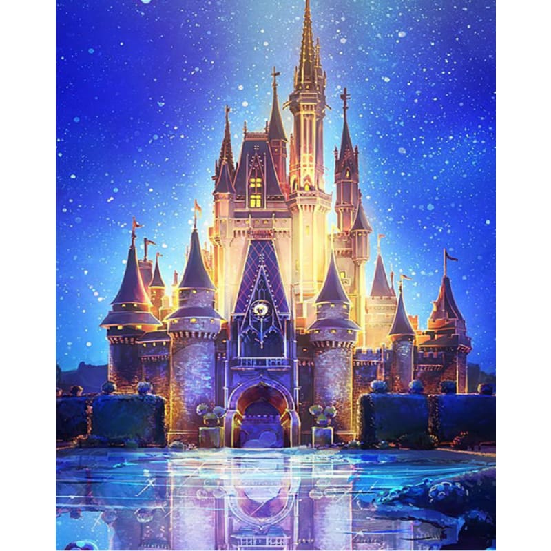Full Drill - 5D Diamond Painting Kits Castle Night Picture -