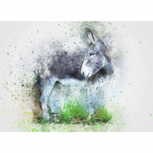 Full Drill - 5D Diamond Painting Kits Colored Drawing Donkey