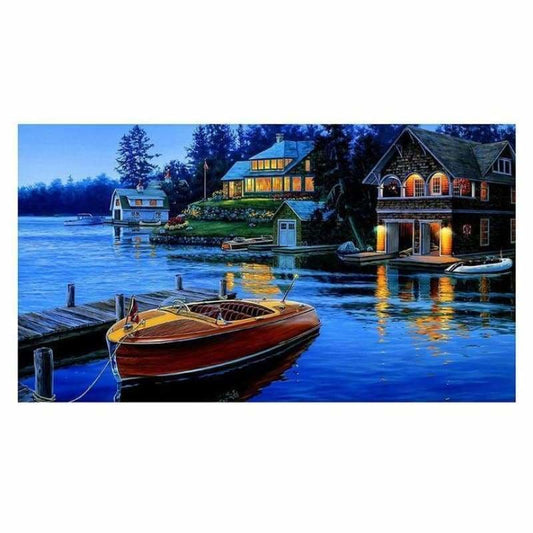 Full Drill - 5D Diamond Painting Kits Dream Night Boats