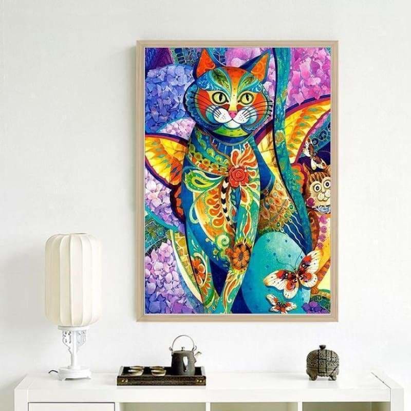 Full Drill - 5D Diamond Painting Kits Watercolor Special Cat