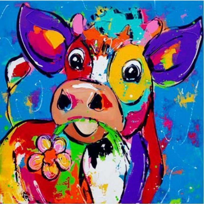 Full Drill - 5D Diamond Painting Kits Watercolored Cow