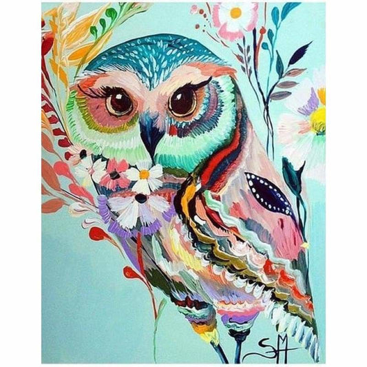 Full Drill - 5D DIY Diamond Painting Animal Owl Embroidery 