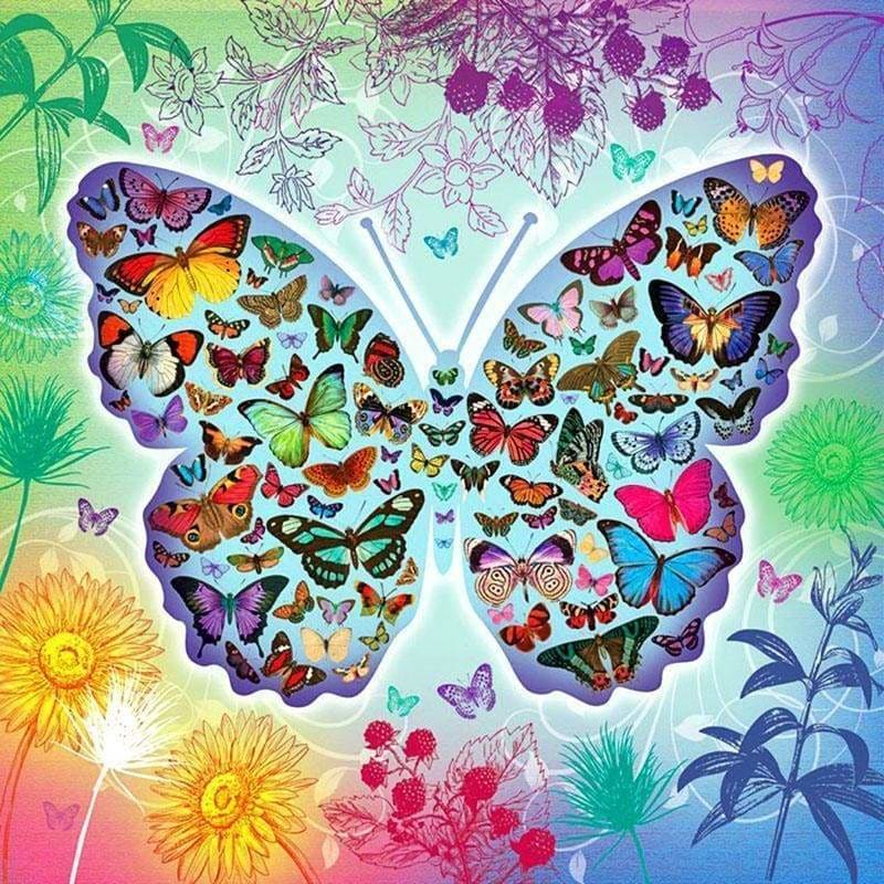 Full Drill - 5D DIY Diamond Painting Beautiful Butterfly 