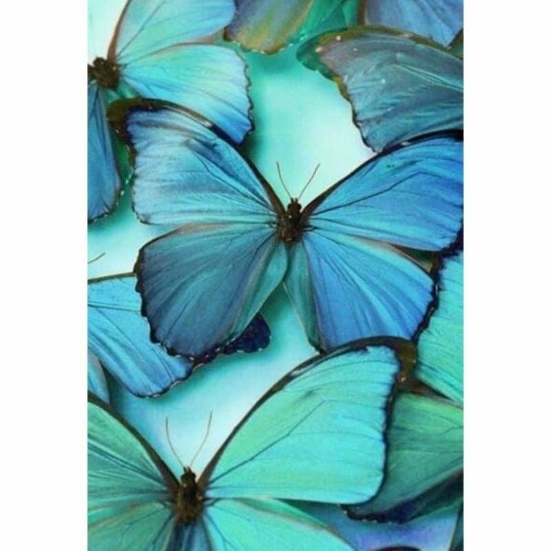 Full Drill - 5D DIY Diamond Painting Blue Butterfly Art 