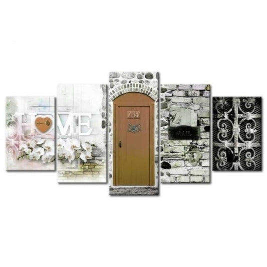 Full Drill - 5D DIY Diamond Painting Kits 5pcs Sweet Home