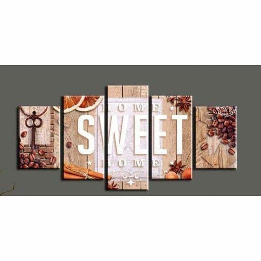 Full Drill - 5D DIY Diamond Painting Kits 5pcs Sweet Home