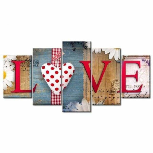 Full Drill - 5D DIY Diamond Painting Kits 5pcs Sweet Home