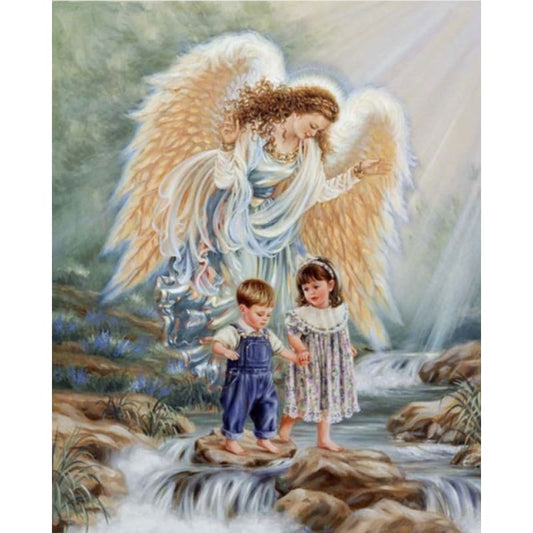 Full Drill - 5D DIY Diamond Painting Kits Angel Warm Family