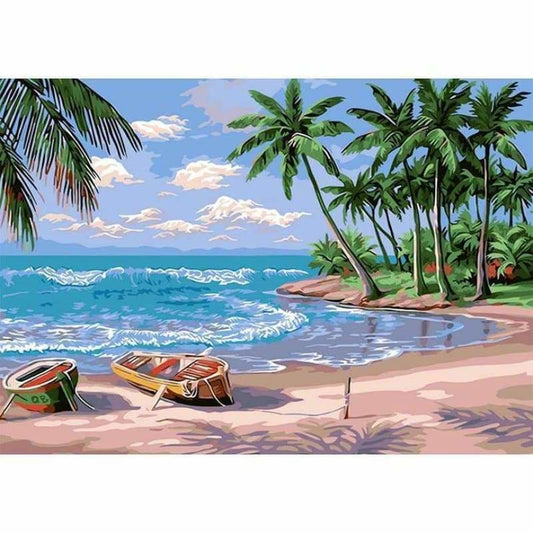 Full Drill - 5D DIY Diamond Painting Kits Beach Summer Scene
