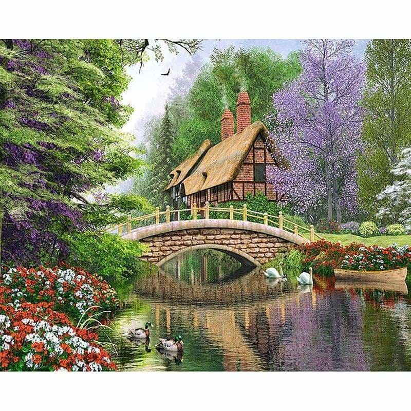 Full Drill - 5D DIY Diamond Painting Kits Beautiful Bridge 