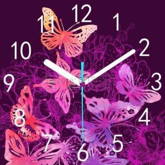 Full Drill - 5D DIY Diamond Painting Kits Butterfly Clock