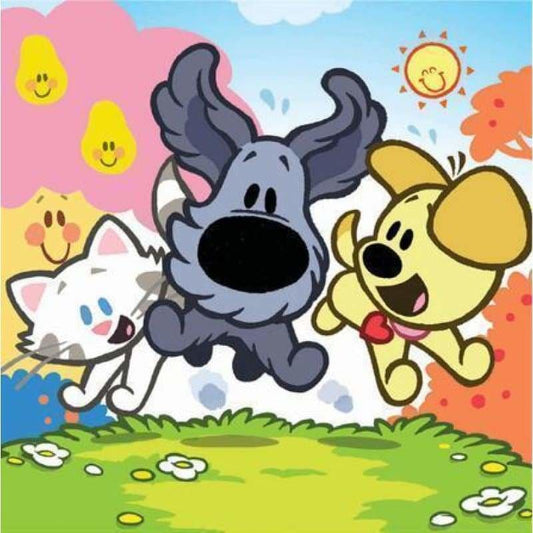 Full Drill - 5D DIY Diamond Painting Kits Cartoon Happy Dog