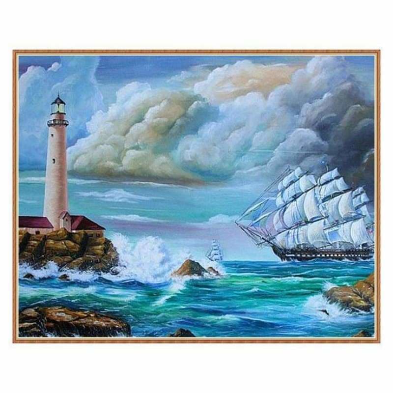 Full Drill - 5D DIY Diamond Painting Kits Cartoon Lighthouse