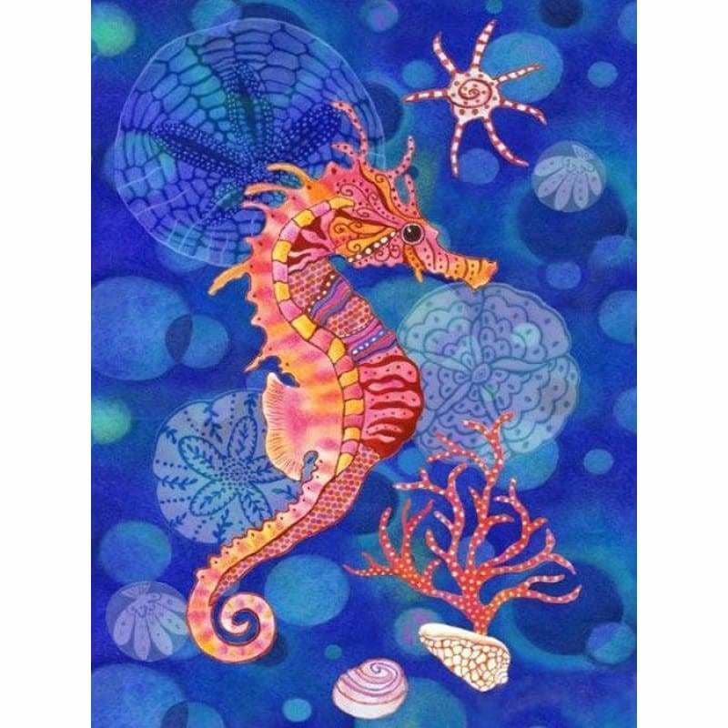 Full Drill - 5D DIY Diamond Painting Kits Cartoon Seahorse -