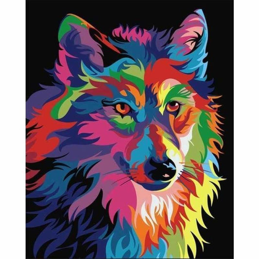 Full Drill - 5D DIY Diamond Painting Kits Colorful Cool Wolf