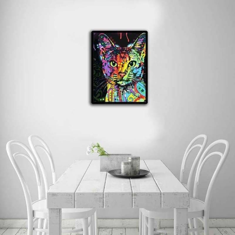 Full Drill - 5D DIY Diamond Painting Kits Colorful Cute Cat 