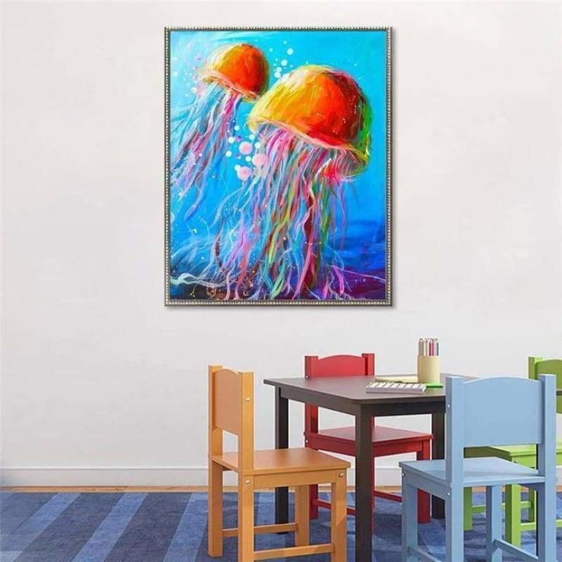 Full Drill - 5D DIY Diamond Painting Kits Colorful Jellyfish