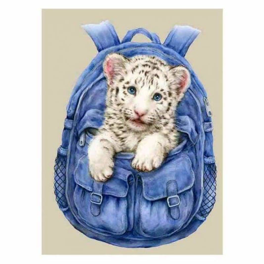 Full Drill - 5D DIY Diamond Painting Kits Cute Tiger In Bag