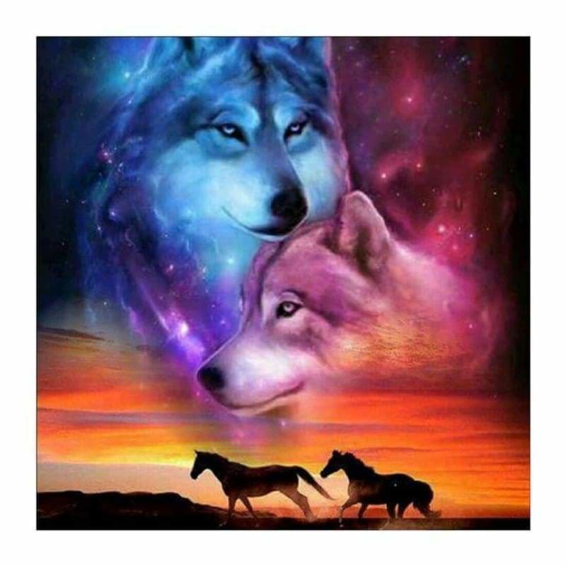 Full Drill - 5D DIY Diamond Painting Kits Dream Wolfs Star 