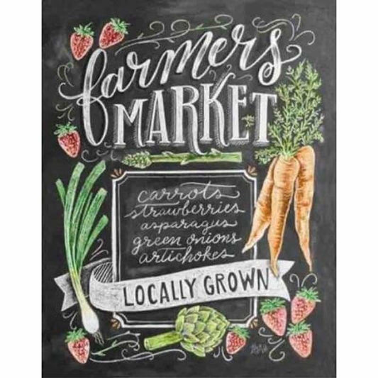 Full Drill - 5D DIY Diamond Painting Kits Fruits Blackboard