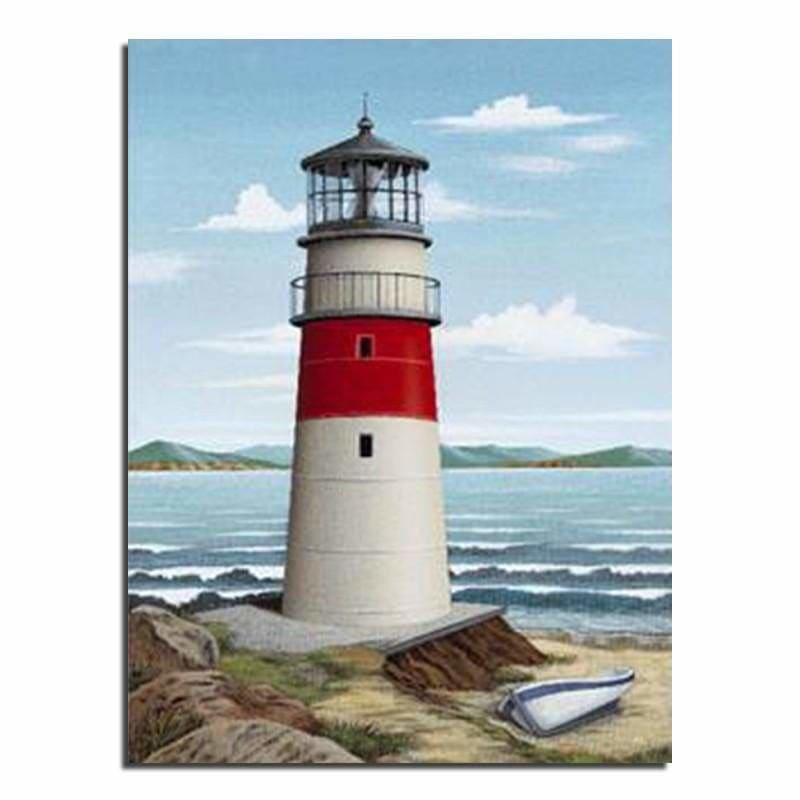 Full Drill - 5D DIY Diamond Painting Kits Lighthouse Scene -