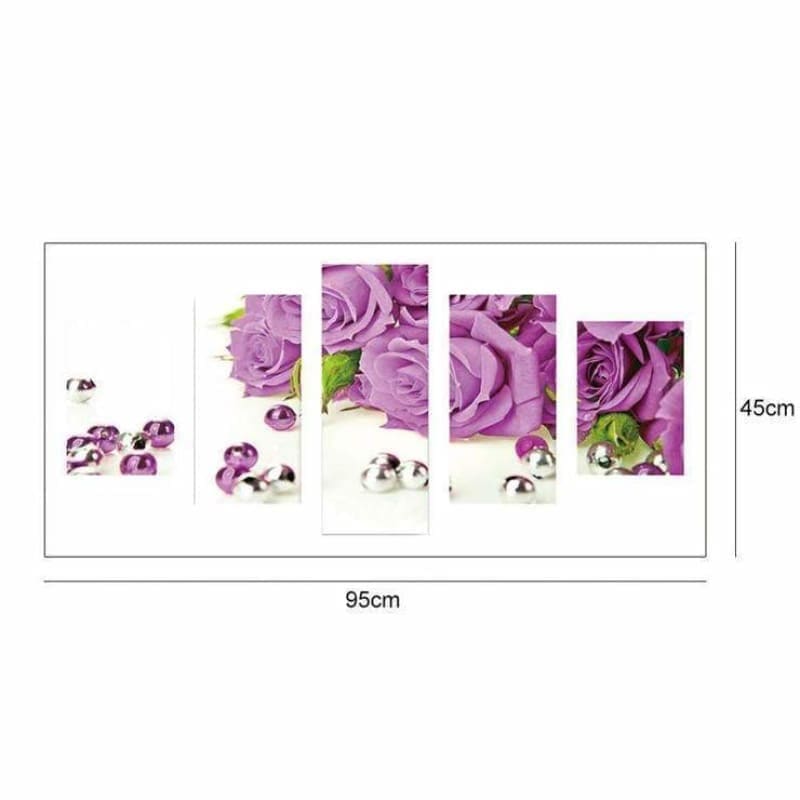 Full Drill - 5D DIY Diamond Painting Kits Multi Panel Rose -