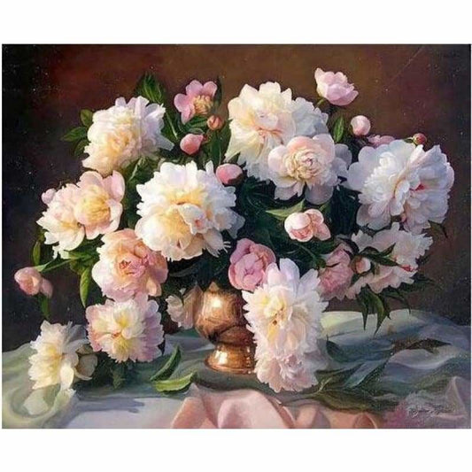Full Drill - 5D DIY Diamond Painting Kits Peony Flowers in