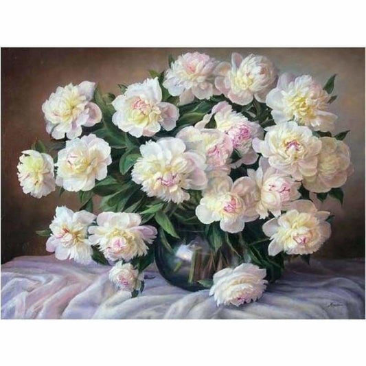 Full Drill - 5D DIY Diamond Painting Kits Peony Flowers in