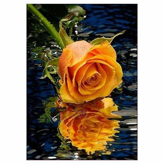 Full Drill - 5D DIY Diamond Painting Kits Pretty Gold Rose 