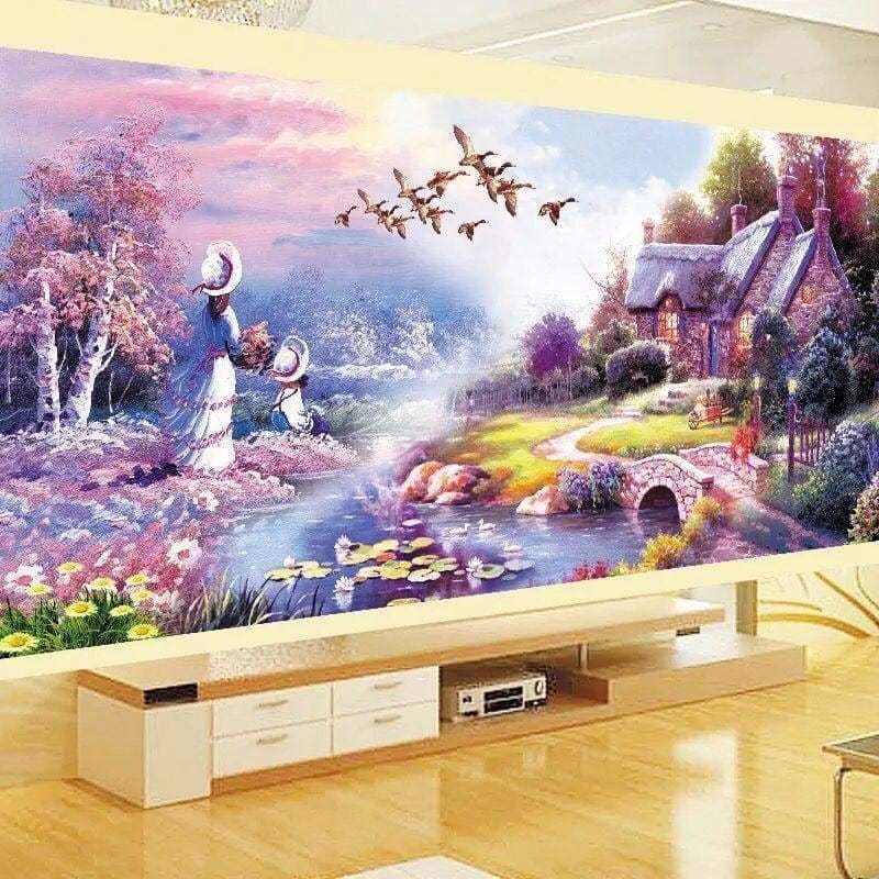 Full Drill - 5D DIY Diamond Painting Kits Purple Garden 